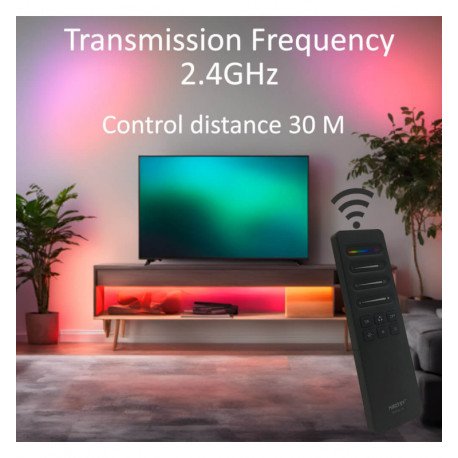 LED-strip 24V RGBIC digitaal COB 9W/m 5m met SPI-controller