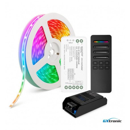 LED-strip 24V RGBIC digitaal COB 9W/m 5m met SPI-controller