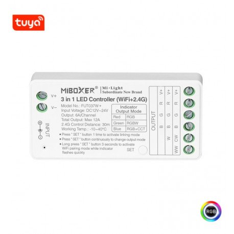 LED WiFi 3-in-1 Controller RGB/RGBW/RGBCCT 12-24V