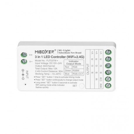 LED WiFi 3-in-1 Controller RGB/RGBW/RGBCCT 12-24V