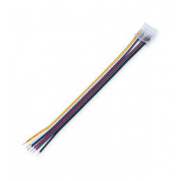 Conector Hippo con cable para Tiras LED 24V RGB+CCT 6 pines 10mm