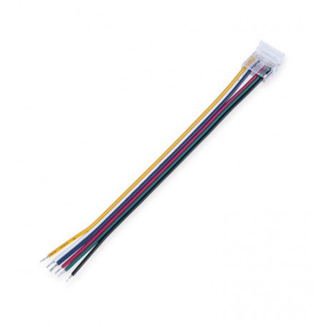 Conector Hippo con cable para Tiras LED 24V RGB+CCT 6 pines 10mm