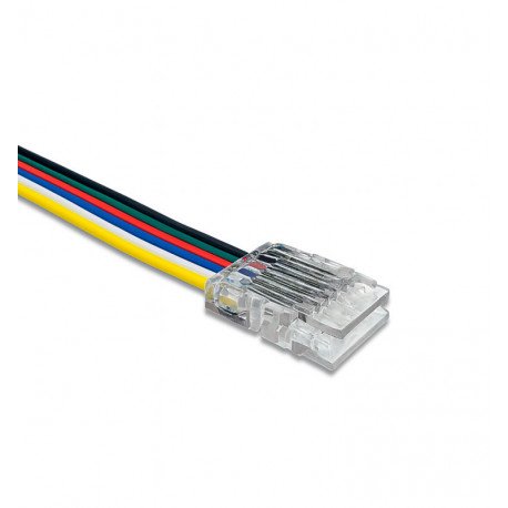 6-pins Hippo connector met kabel voor ledstrips 24V RGB+CCT 10mm