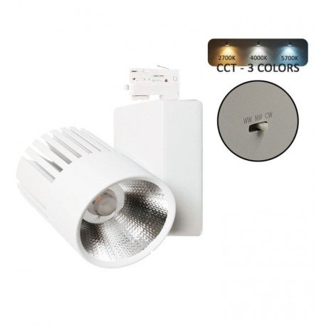 Led-schijnwerper 40W carril trifasisch UPPSALA 3CCT CRI+98