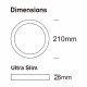 LED plafond-opbouw rond 24W 4CCT UGR19 CRI92
