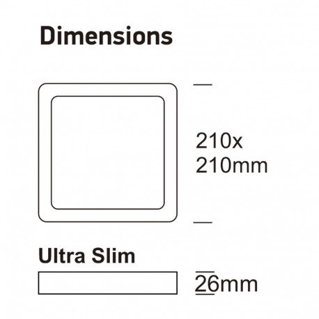 Panel LED Cuadrado 24W 4CCT UGR19 26mm CRI92