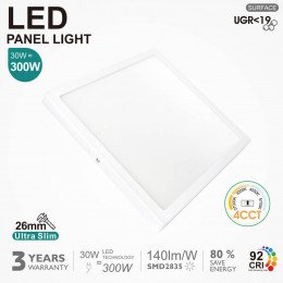 Led paneel vierkant 30W 4CCT UGR19 SMD2835 140 lm/W CRI92