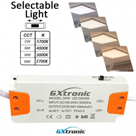 Led paneel vierkant 30W 4CCT UGR19 SMD2835 140 lm/W CRI92
