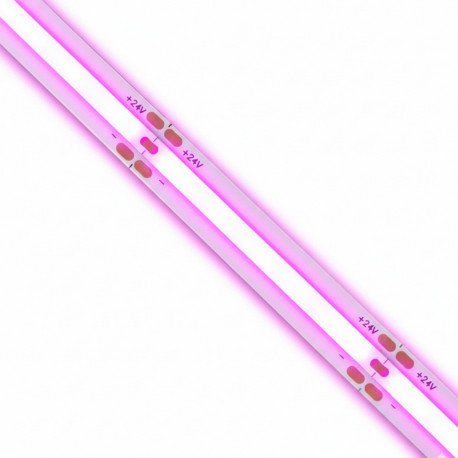 Tira LED COB 24V magenta 10W/m para carnicerías, corte 5cm
