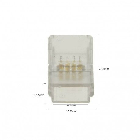 Conector Hippo 4 pines para Tiras LED RGB 24V SMD IP65 10mm