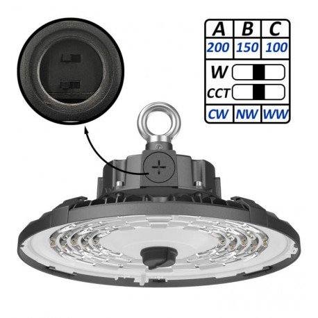 LED High Bay UFO 200W 3CCT 1-10V Zhaga