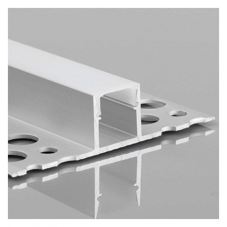 Inbouw aluminium profiel vlak voor ledstrips in pladur/gips, 2 m