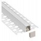 Inbouw aluminium profiel vlak voor ledstrips in pladur/gips, 2 m