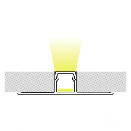 Recessed Aluminum Profile for LED Strips, 2 m