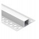 Inbouw aluminium profiel vlak voor ledstrips in pladur/gips, 2 m