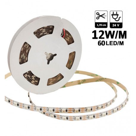 LED-strip 24V RGBIC digitaal 5m 60LED/m, knipafstand 1,7 cm