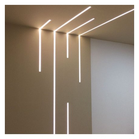 LED Strip Recessed Aluminum Profile, 2 m, Single Flange