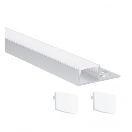 LED Strip Recessed Aluminum Profile, 2 m, Single Flange