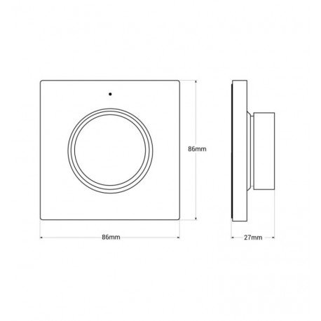 Afstandsbedieningspaneel RF 2,4GHz voor led-dimmers monocolor en CCT zwart