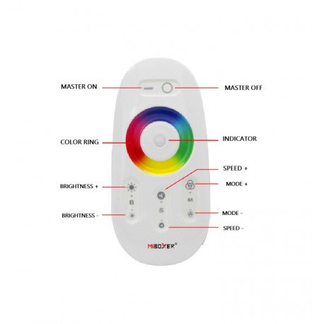 LED RGBW Controller with RF 2.4GHz Remote 12-24V 6A/CH