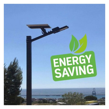 Farola LED solar 100W programable para exterior con mando