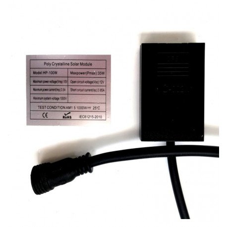 Farola LED solar 100W programable para exterior con mando
