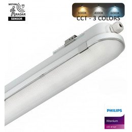 LED High Bay Panel 55W IP66 with Emergency & Radar 150cm 3CCT