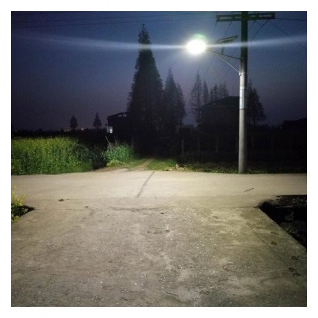 Farola LED solar 100W programable para exterior con mando