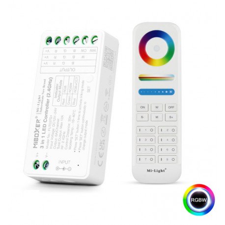 LED Controller 3-in-1 RGB + RGBW + RGBCCT 8 Zones 2.4GHz