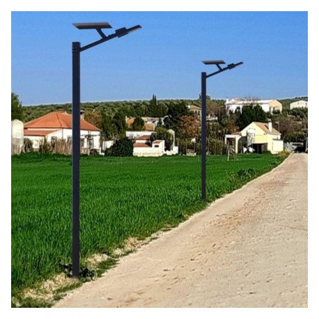 Farola LED solar 100W programable para exterior con mando