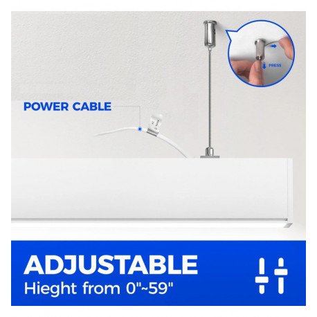 LED Linear Pendant Light 20W POLARIS 60cm 3CCT