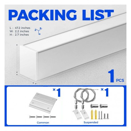LED Linear Pendant Light 20W POLARIS 60cm 3CCT