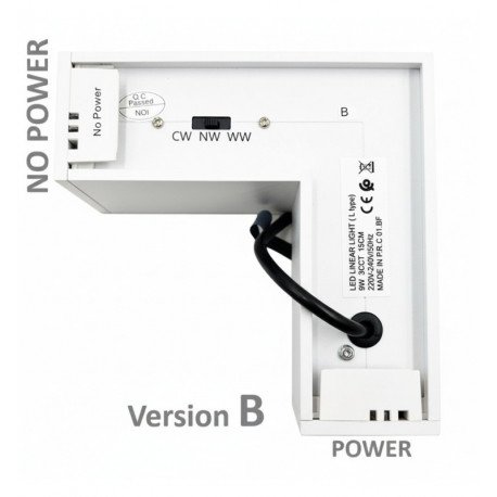 Conector LED angular 9W POLARIS 90º para interconexión lineal 3CCT