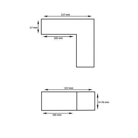 Hoekconnector led 9W POLARIS 90° voor lineaire koppeling 3CCT