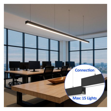 Led hanglamp lijnvormig 20W interconnectie 3CCT 60 cm POLARIS