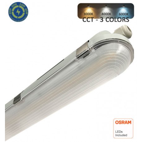 Pantalla Estanca LED 40W 120cm 3CCT IP66 GXtronic