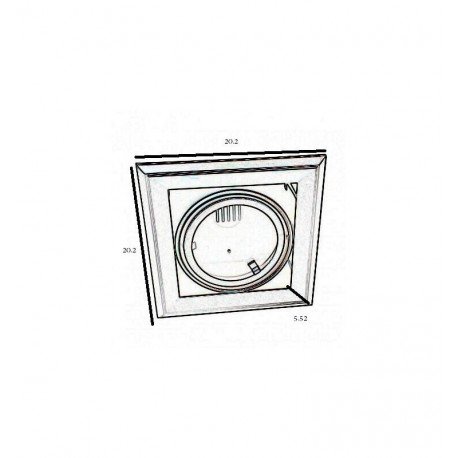 LED AR111 Recessed Adjustable Black Frame