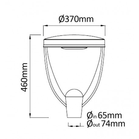 Led-straatverlichting 60W exterior New Conic 180 lm/W 140° GXtronic dimbaar 1-10V