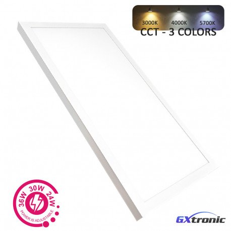 LED Surface Panel 60x30 36W 3CCT Ultra Slim 22mm GXtronic