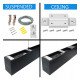 LED Linear Pendant Lamp 40W 120cm 3CCT Interconnect
