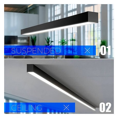 LED Linear Pendant Lamp 40W 120cm 3CCT Interconnect