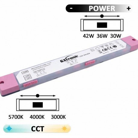 Ledpaneel opbouw 60x60 42W 3CCT ultra slim 22 mm GXtronic
