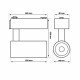 LED-spot 30W BRAGA voor monofasige rail 3CCT CRI+90 40°