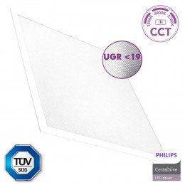 LED paneel 62x62 42W 3CCT UGR+19 4200 lm, set 10