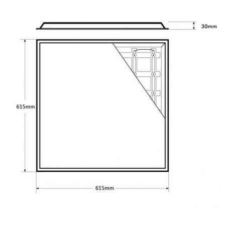 Panel LED 62x62 42W 3CCT UGR+19 4200Lm pack 10