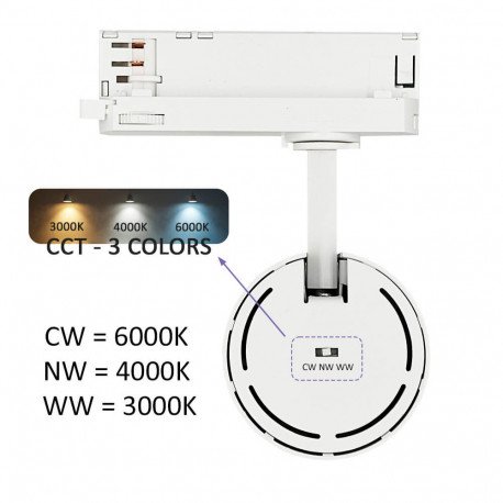led-spot 40W voor 3-fase carrilsysteem NEW MAYA 3CCT UGR13 24°-60° wit