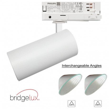 led-spot 40W voor 3-fase carrilsysteem NEW MAYA 3CCT UGR13 24°-60° wit