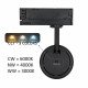 Led-schijnwerper 40W voor driefase rail 3CCT UGR13 24°-60° zwart