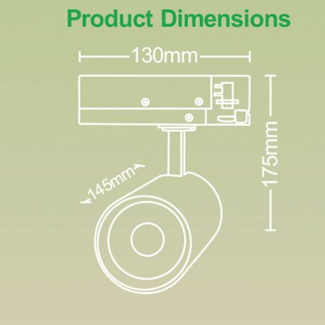 Led-schijnwerper 40W voor driefase rail 3CCT UGR13 24°-60° zwart