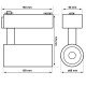 Led schijnwerper voor 1-fase rail PARMA 30-40W 4CCT 24° wit